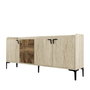 Hanah Home Consola Venedik Nogal y Travertino